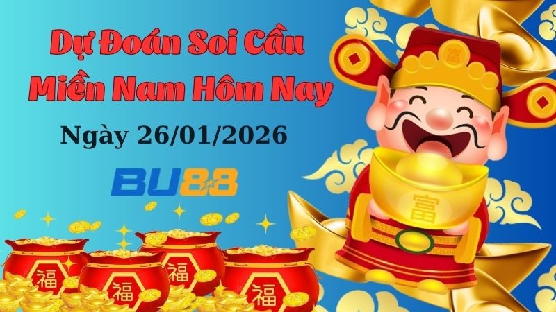 BU88 Dự đoán xổ số miền Nam hôm nay ngày 26/01/2026 [Chuẩn Nhất]